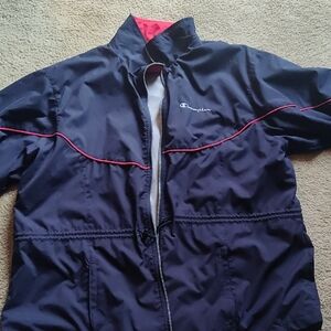 Champion Navy and Red Windbreaker